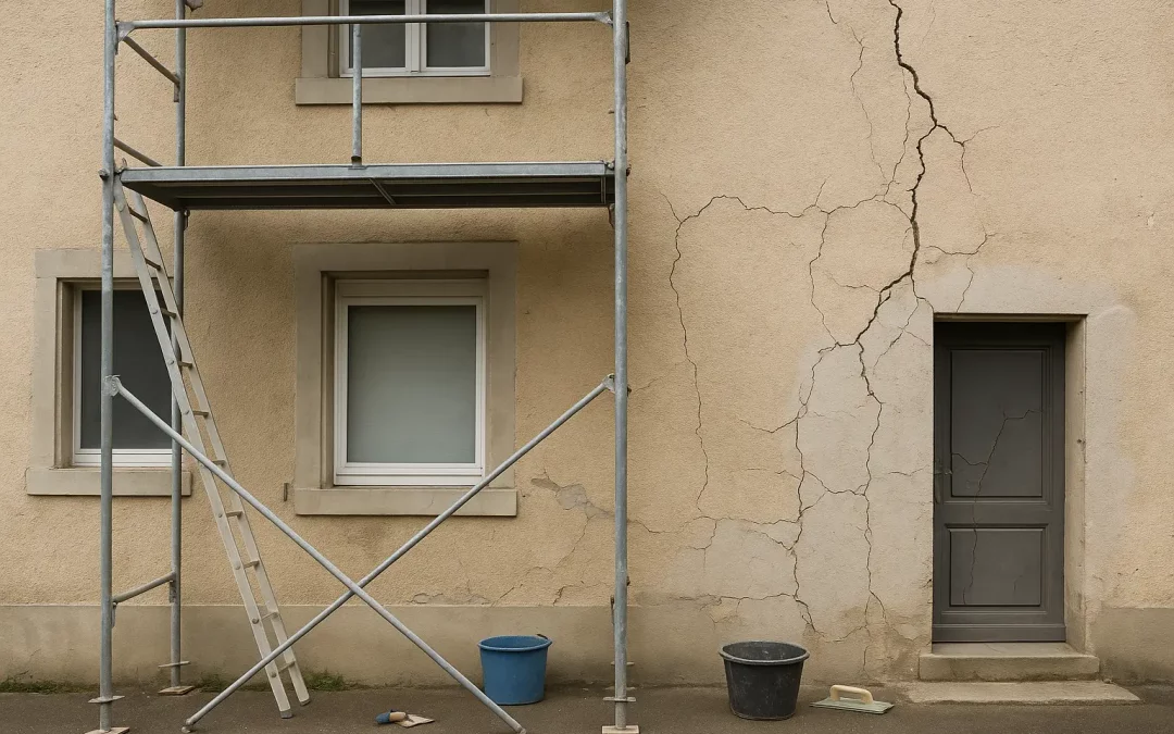 Ravalement façade crépi fissuré : solutions