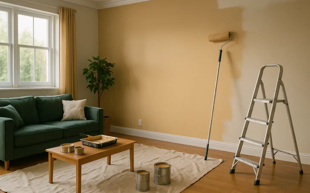 Peinture murs salon : réussir la rénovation maison